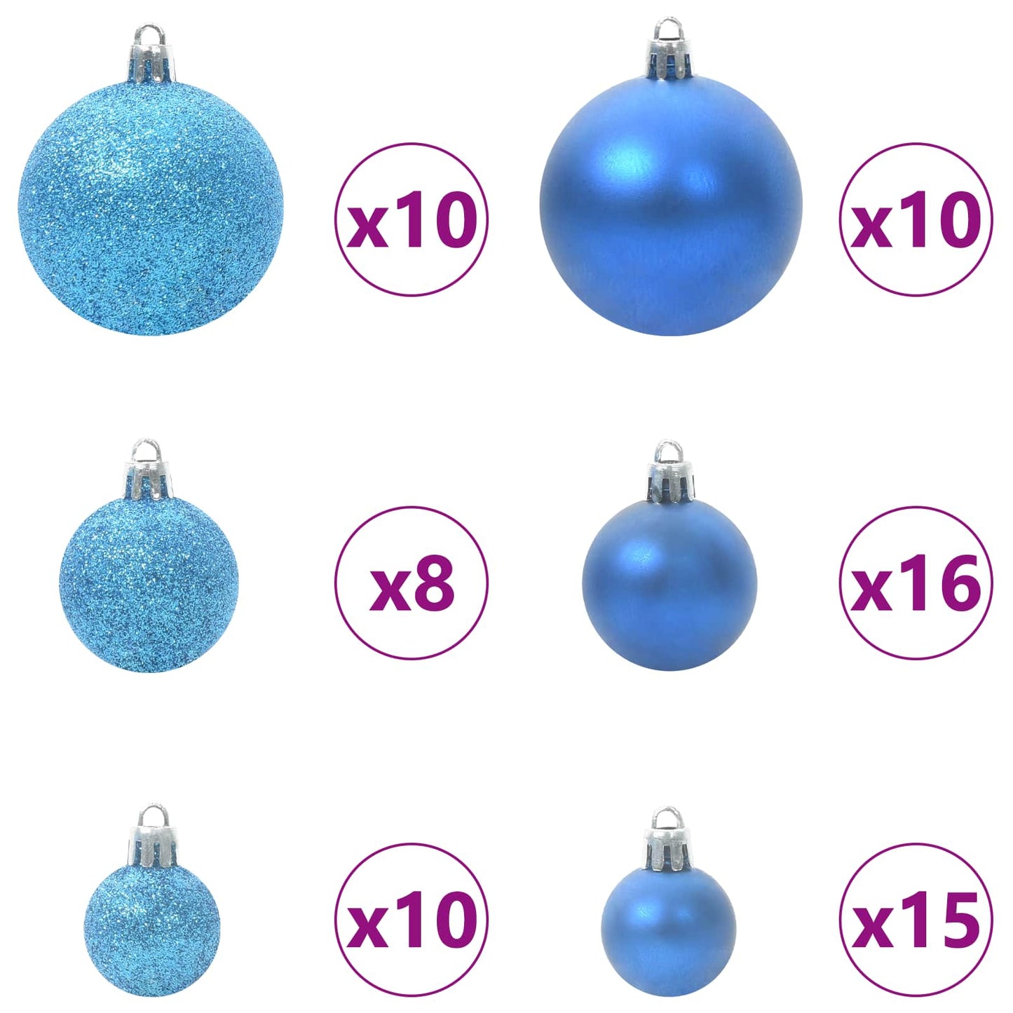 vidaXL Artificial Christmas Tree with Stand White 210 cm PVC and Steel