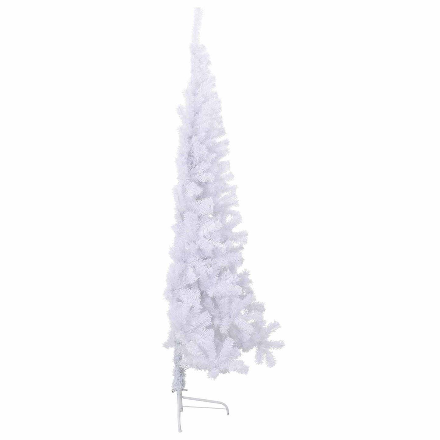 vidaXL Artificial Christmas Tree with Stand White 210 cm PVC and Steel