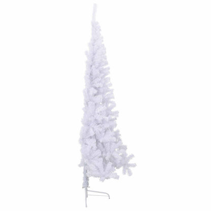 vidaXL Artificial Christmas Tree with Stand White 210 cm PVC and Steel