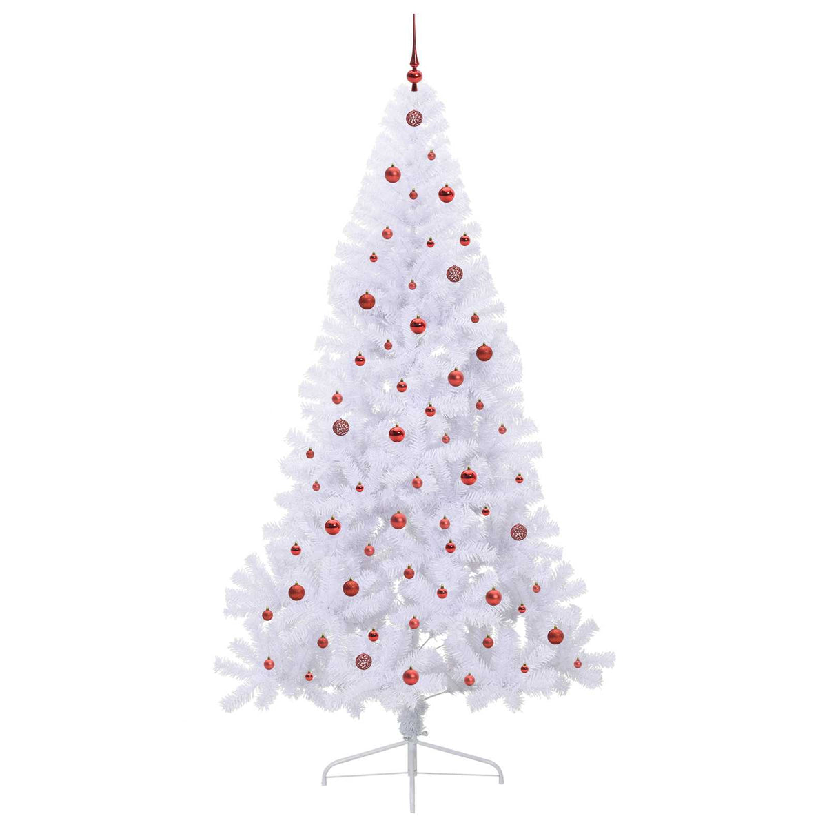 vidaXL Artificial Christmas Tree White 240 cm PVC and Steel
