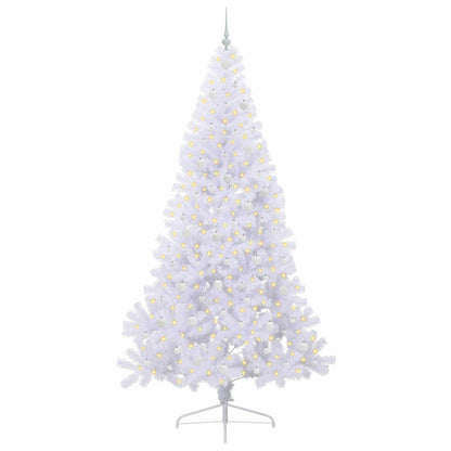 vidaXL Artificial Christmas Tree with Stand White 240 cm PVC and Steel