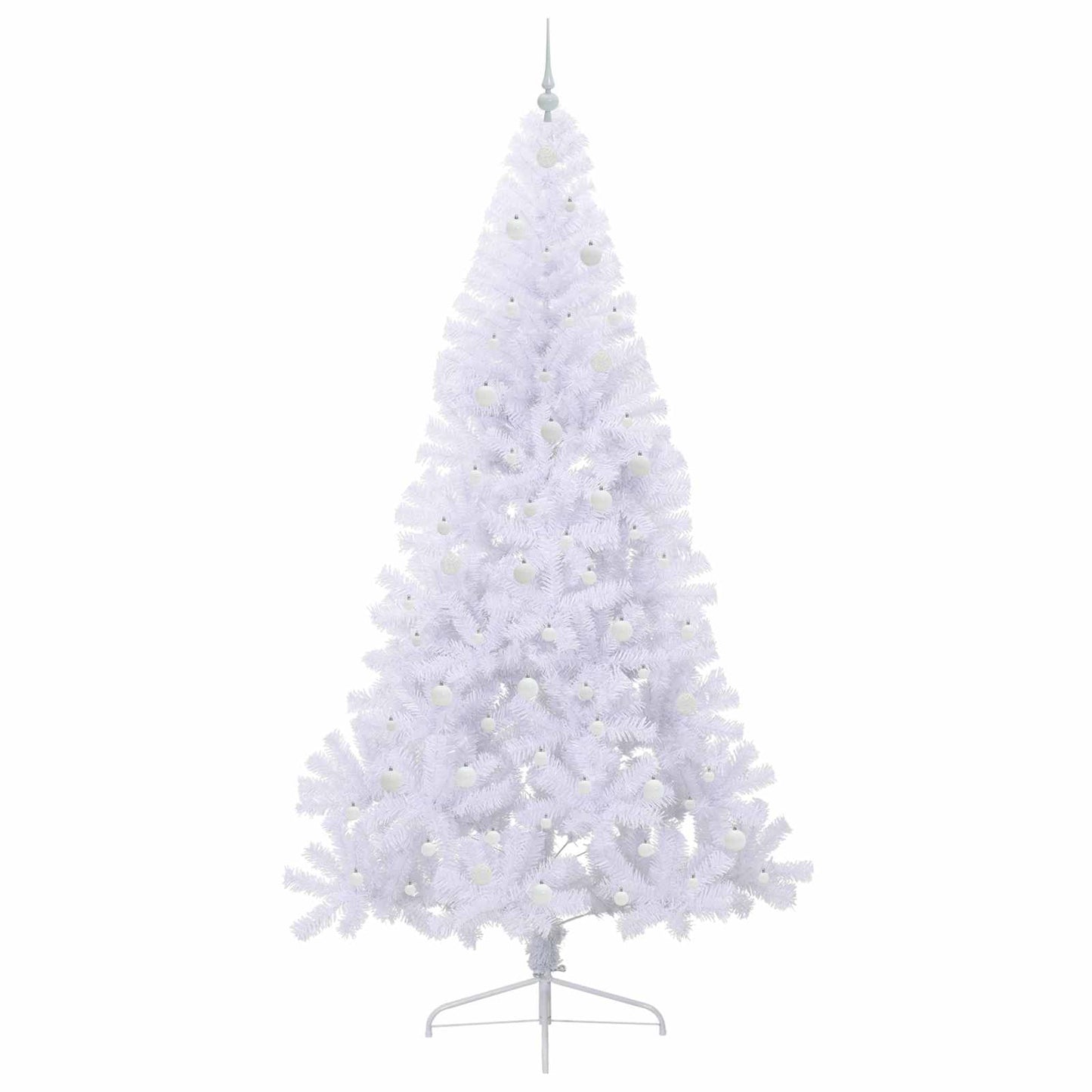 vidaXL Artificial Christmas Tree with Stand White 240 cm PVC and Steel