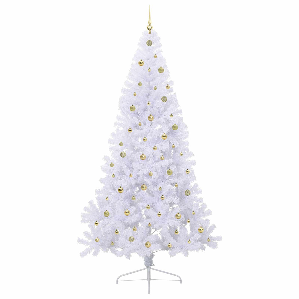 vidaXL Artificial Christmas Tree White 240 cm PVC and Steel