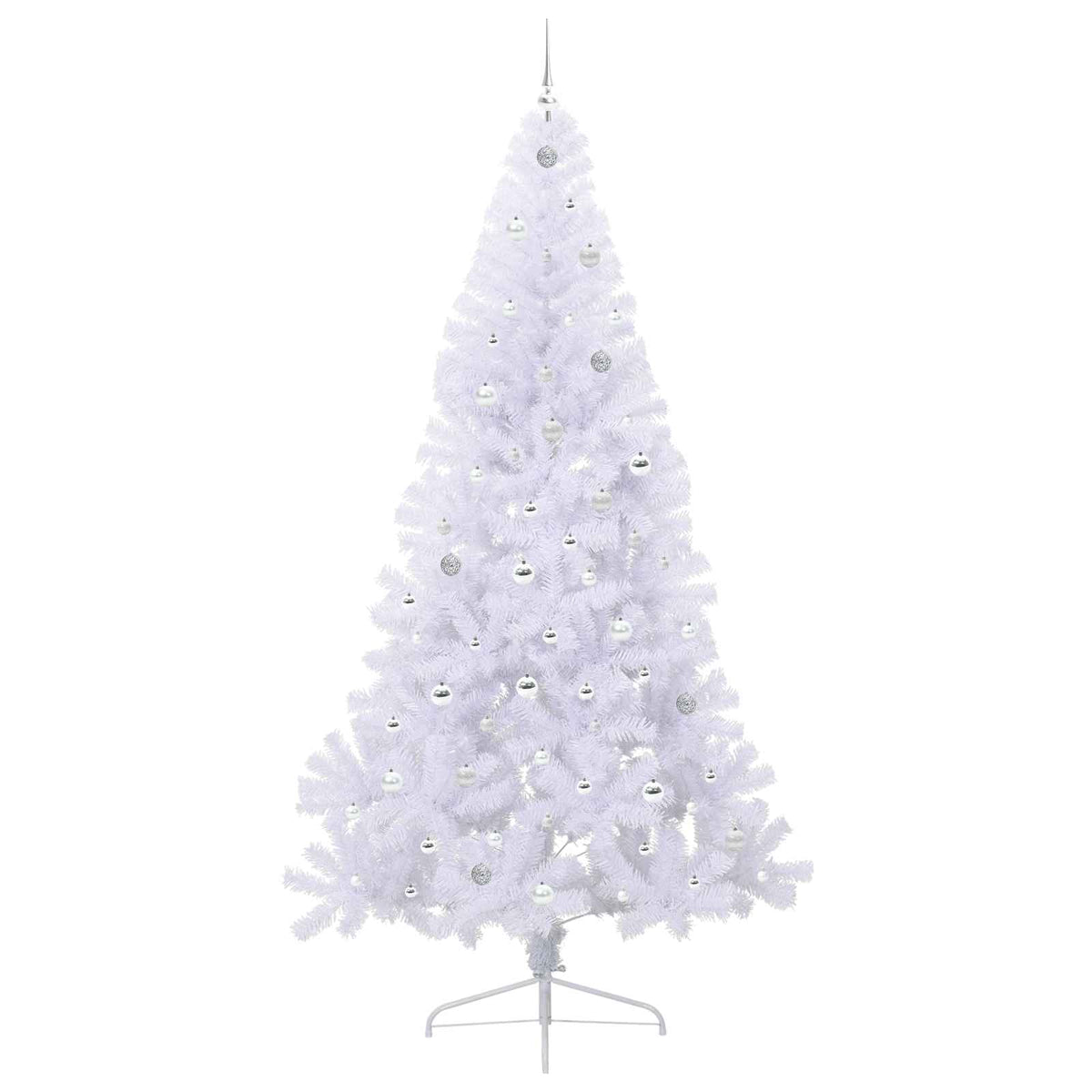 vidaXL Artificial Christmas Tree White 240 cm PVC and Steel