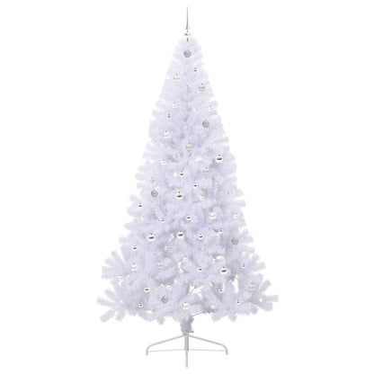 vidaXL Artificial Christmas Tree White 240 cm PVC and Steel