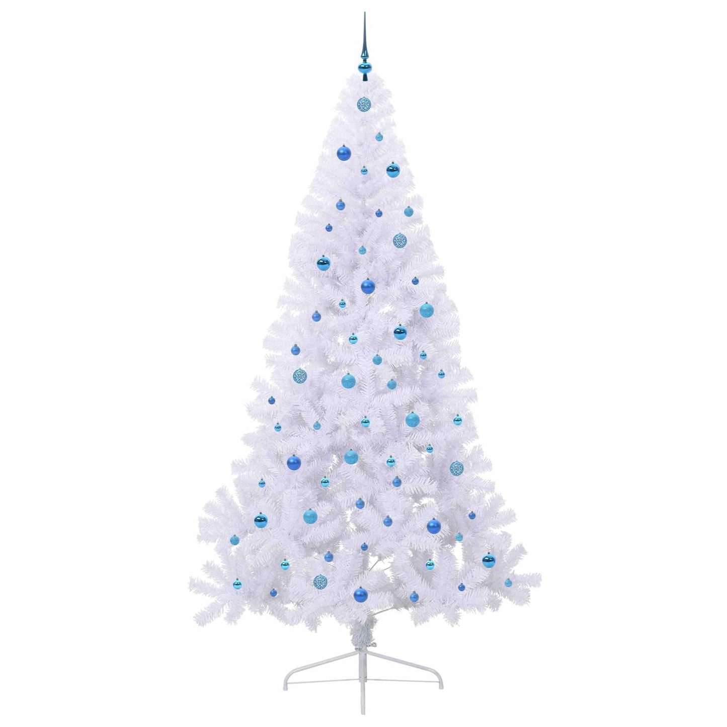 vidaXL Artificial Christmas Tree with Stand White 240 cm PVC and Steel