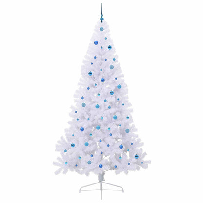 vidaXL Artificial Christmas Tree with Stand White 240 cm PVC and Steel
