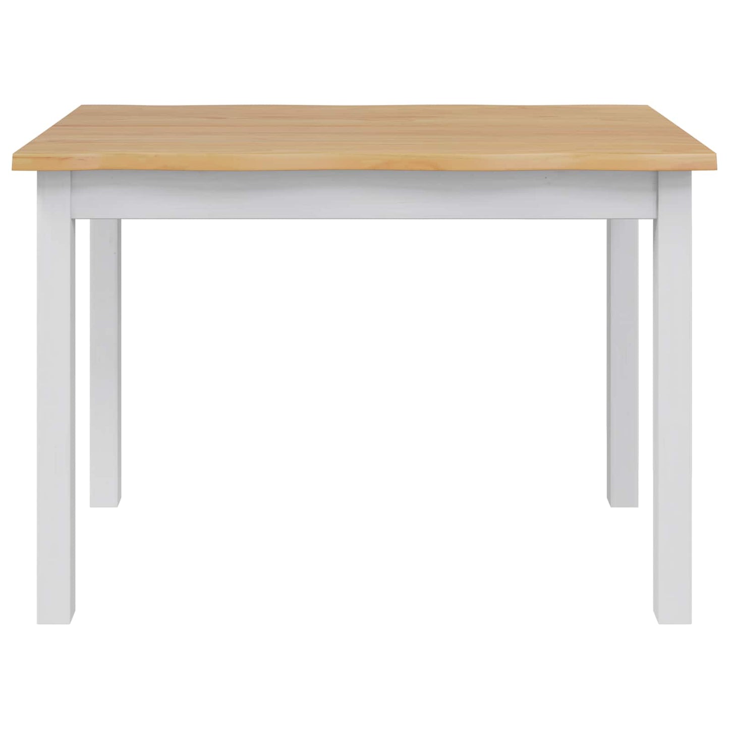 VidaXL Dining Table EKAI White 112 x 70 x 76.5 cm Solid Pine Wood