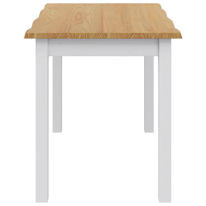 VidaXL Dining Table EKAI White 112 x 70 x 76.5 cm Solid Pine Wood