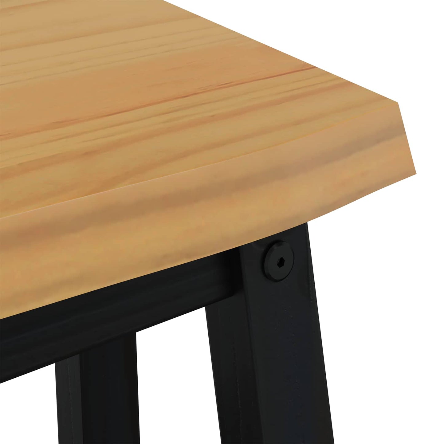 VidaXL Dining Bench EKAI Black 91.5 x 29 x 45.5 cm Solid Pine Wood