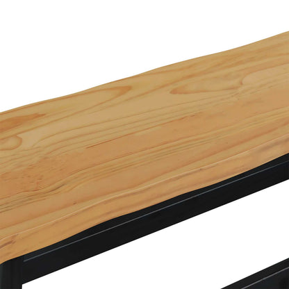 VidaXL Dining Bench EKAI Black 91.5 x 29 x 45.5 cm Solid Pine Wood