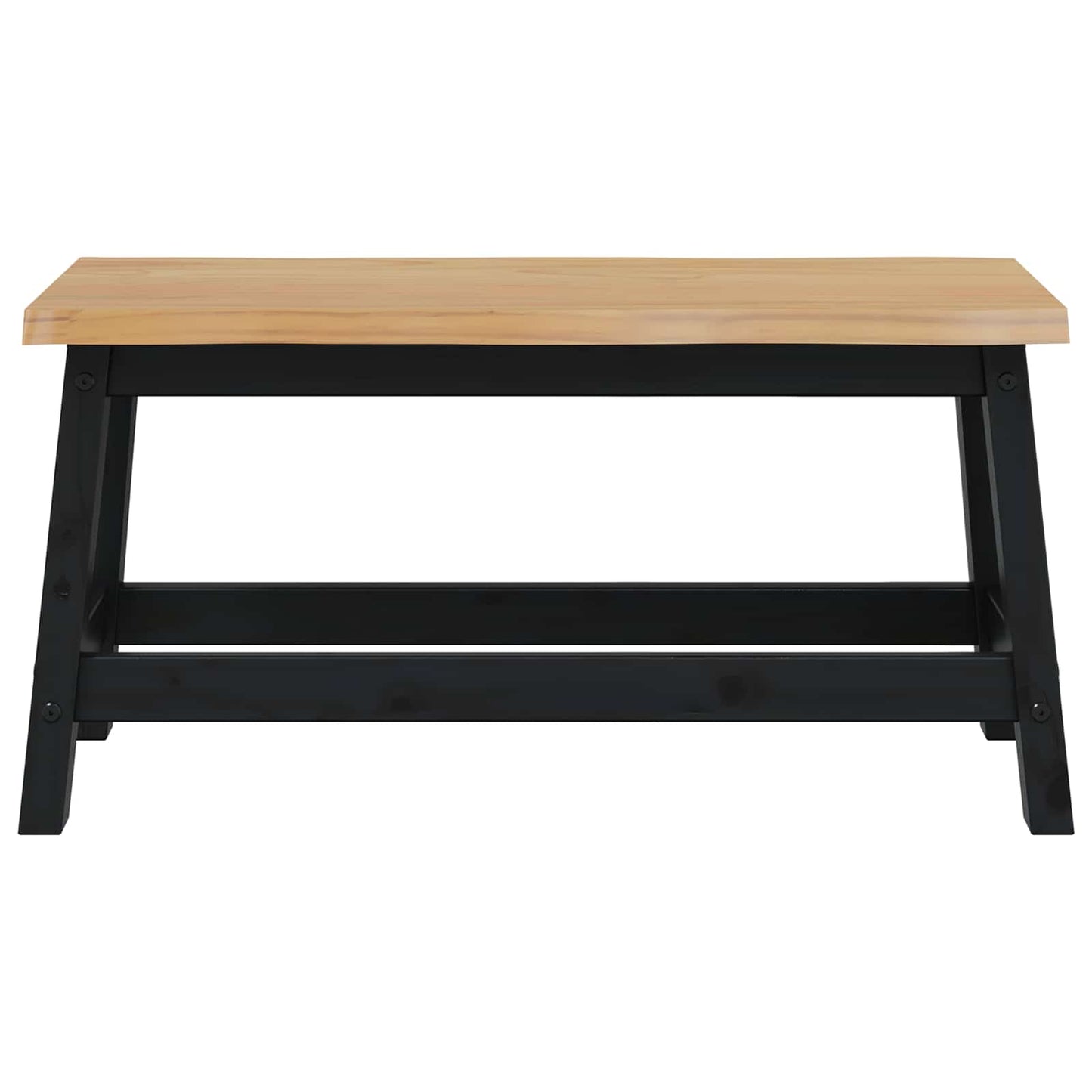 VidaXL Dining Bench EKAI Black 91.5 x 29 x 45.5 cm Solid Pine Wood