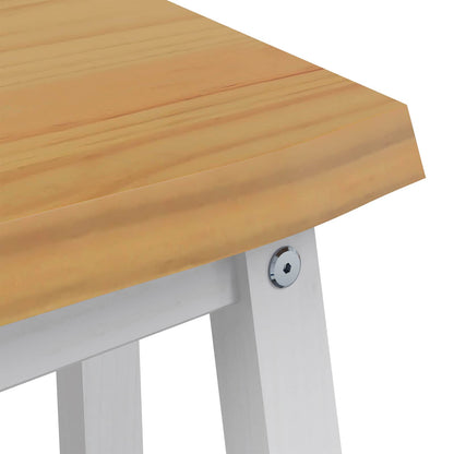 VidaXL Dining Bench EKAI White 91.5 x 29 x 45.5 cm Solid Pine Wood
