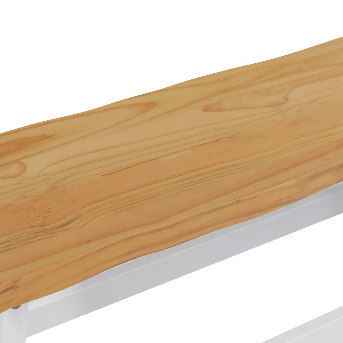 VidaXL Dining Bench EKAI White 91.5 x 29 x 45.5 cm Solid Pine Wood