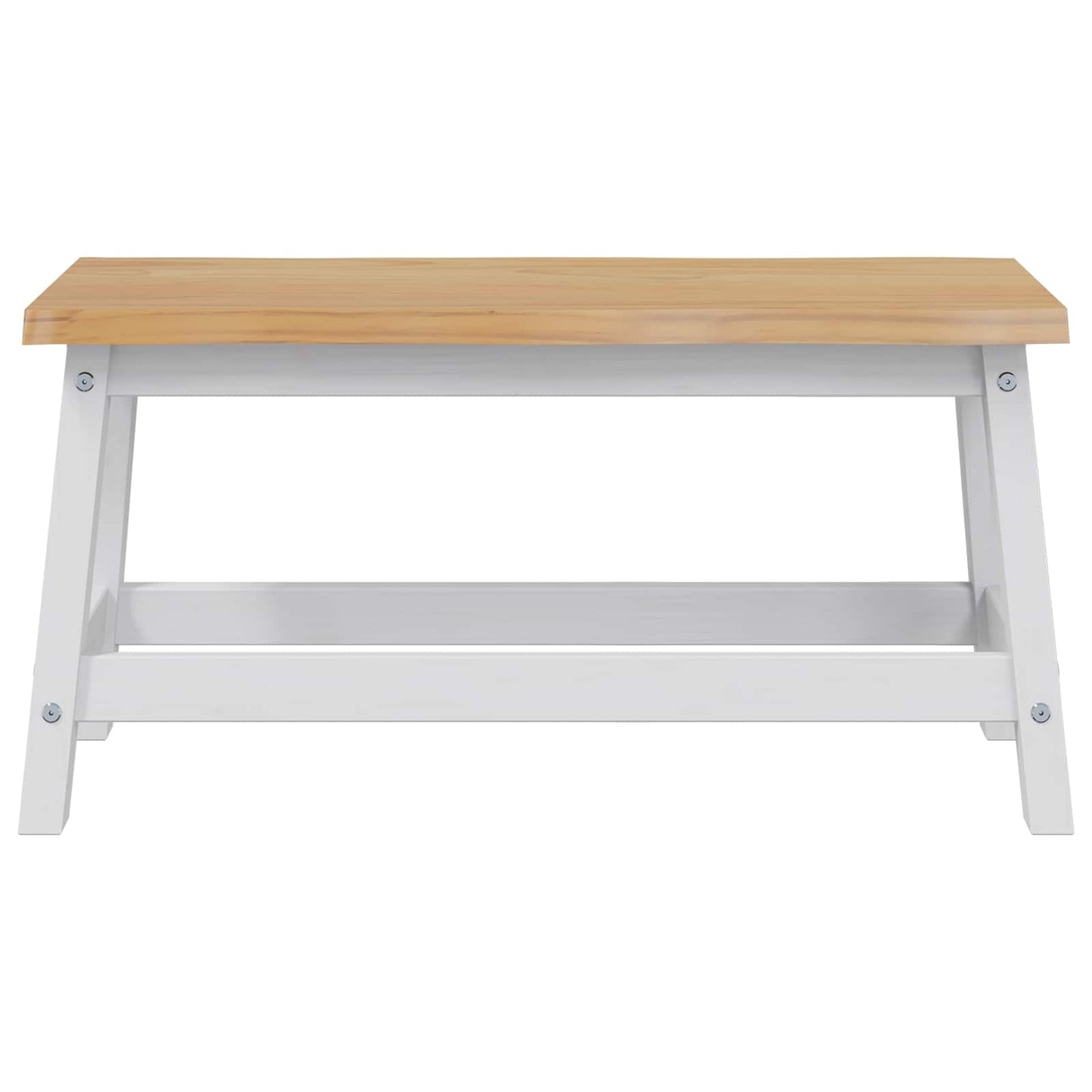 VidaXL Dining Bench EKAI White 91.5 x 29 x 45.5 cm Solid Pine Wood