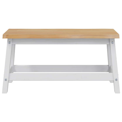VidaXL Dining Bench EKAI White 91.5 x 29 x 45.5 cm Solid Pine Wood
