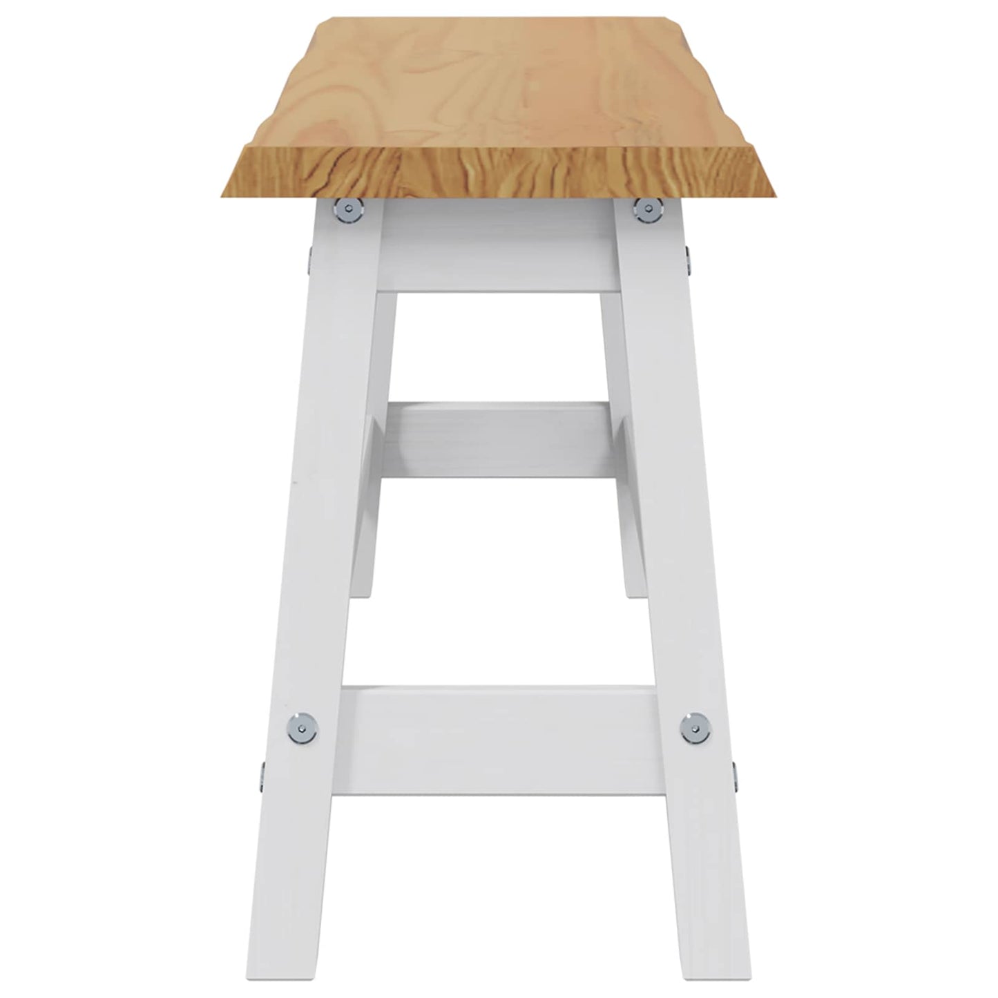 VidaXL Dining Bench EKAI White 91.5 x 29 x 45.5 cm Solid Pine Wood
