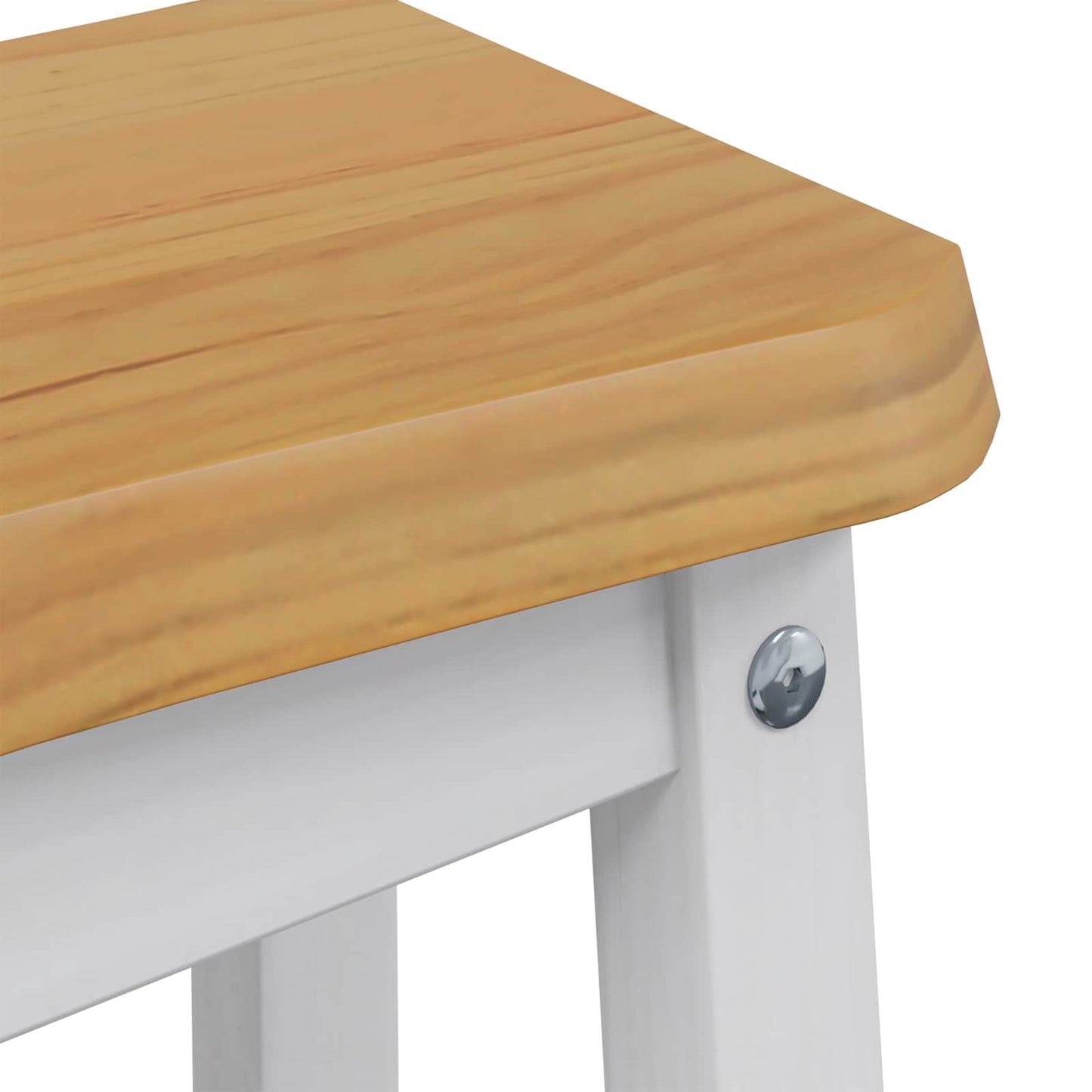 VidaXL Bar Stool EKAI 2 pcs White 40 x 29 x 45.5 cm Solid Pine Wood