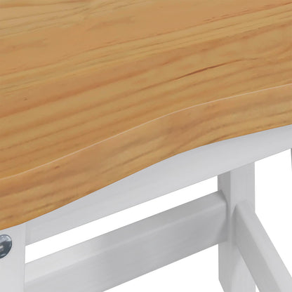 VidaXL Bar Stool EKAI 2 pcs White 40 x 29 x 45.5 cm Solid Pine Wood