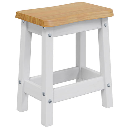 VidaXL Bar Stool EKAI 2 pcs White 40 x 29 x 45.5 cm Solid Pine Wood