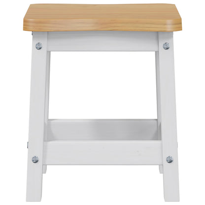 VidaXL Bar Stool EKAI 2 pcs White 40 x 29 x 45.5 cm Solid Pine Wood