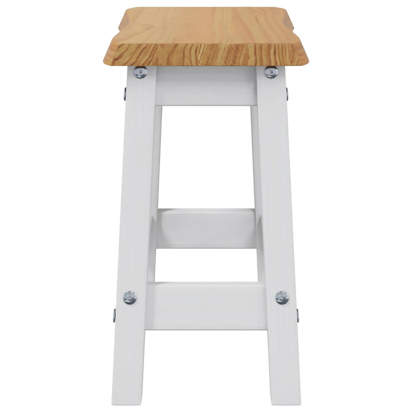 VidaXL Bar Stool EKAI 2 pcs White 40 x 29 x 45.5 cm Solid Pine Wood