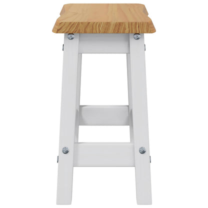 VidaXL Bar Stool EKAI 2 pcs White 40 x 29 x 45.5 cm Solid Pine Wood