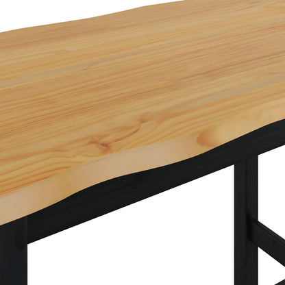 VidaXL High Bar Table EKAI Black 112 x 70 x 91 cm Solid Pine Wood