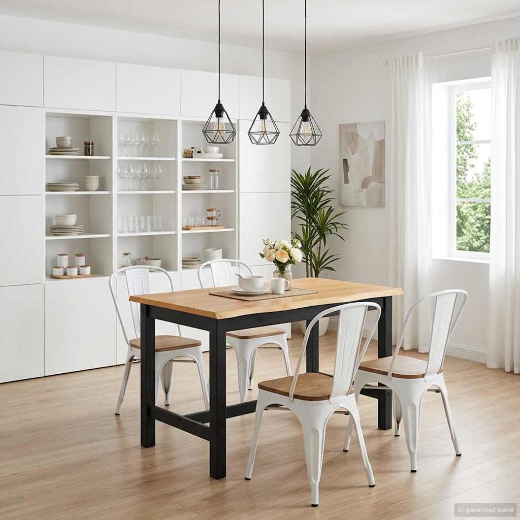 VidaXL High Bar Table EKAI Black 112 x 70 x 91 cm Solid Pine Wood