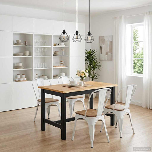VidaXL High Bar Table EKAI Black 112 x 70 x 91 cm Solid Pine Wood