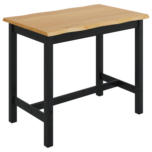 VidaXL High Bar Table EKAI Black 112 x 70 x 91 cm Solid Pine Wood