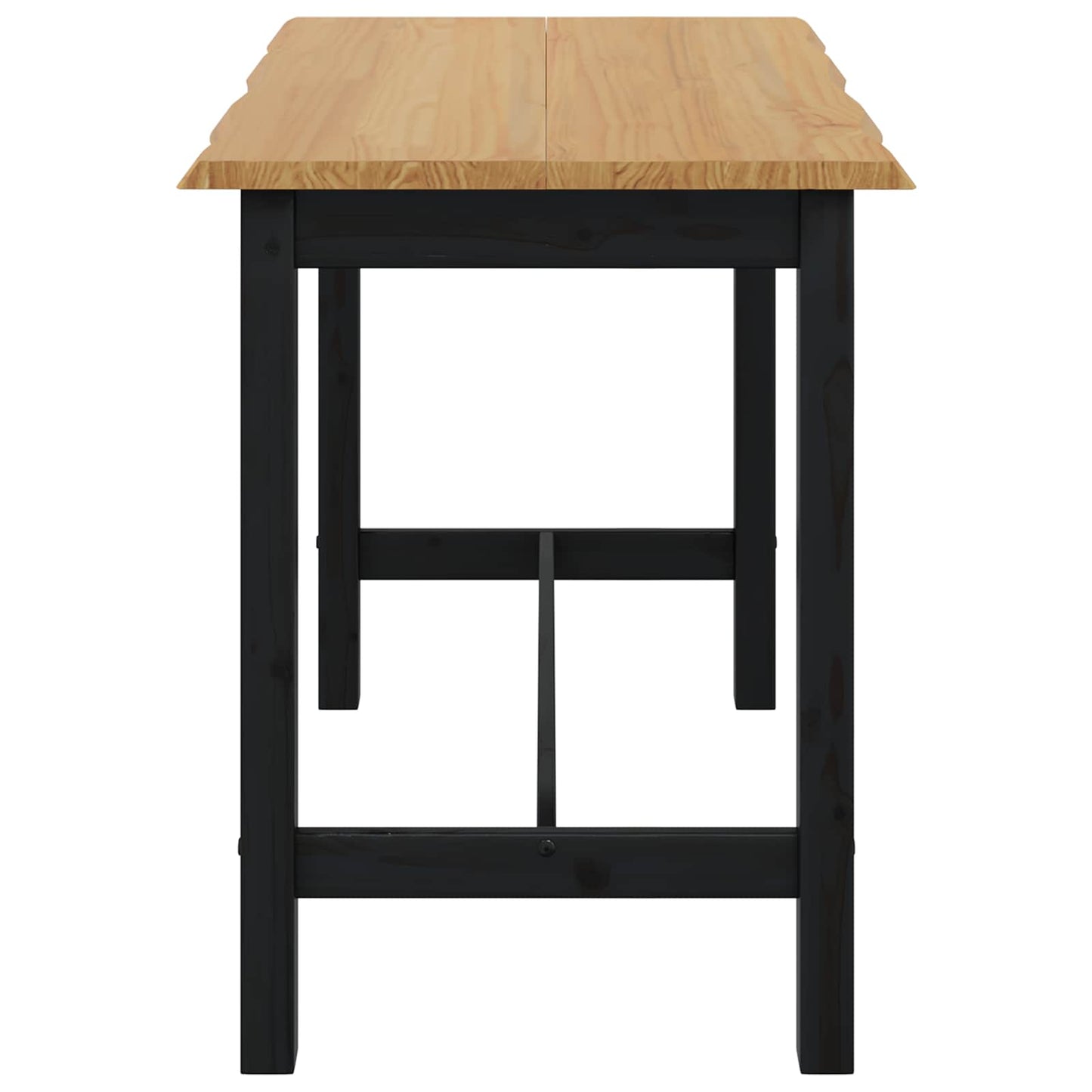 VidaXL High Bar Table EKAI Black 112 x 70 x 91 cm Solid Pine Wood