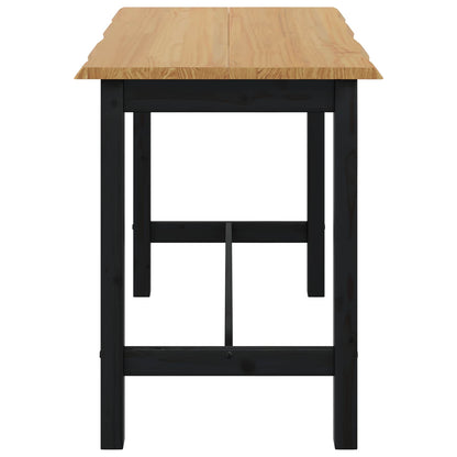VidaXL High Bar Table EKAI Black 112 x 70 x 91 cm Solid Pine Wood