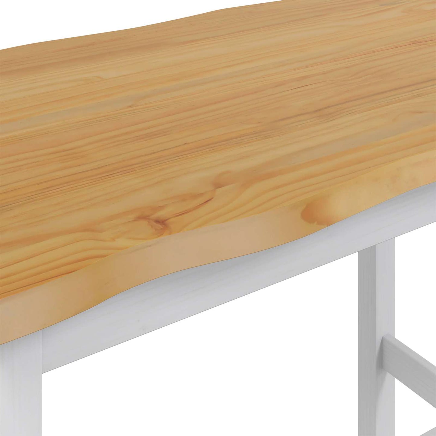 VidaXL High Bar Table EKAI White 112 x 70 x 91 cm Solid Pine Wood