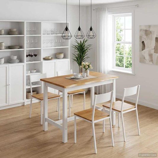 VidaXL High Bar Table EKAI White 112 x 70 x 91 cm Solid Pine Wood