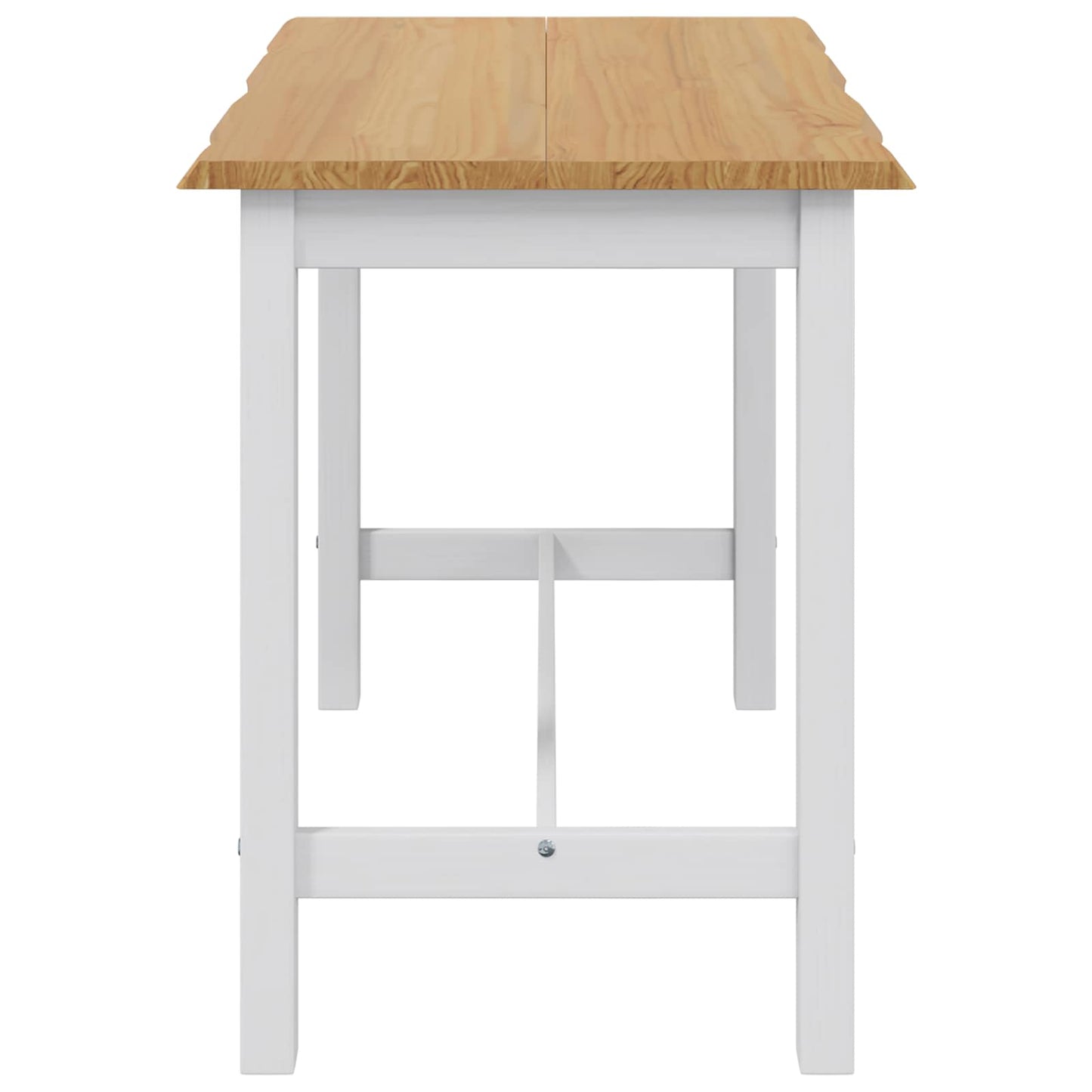 VidaXL High Bar Table EKAI White 112 x 70 x 91 cm Solid Pine Wood
