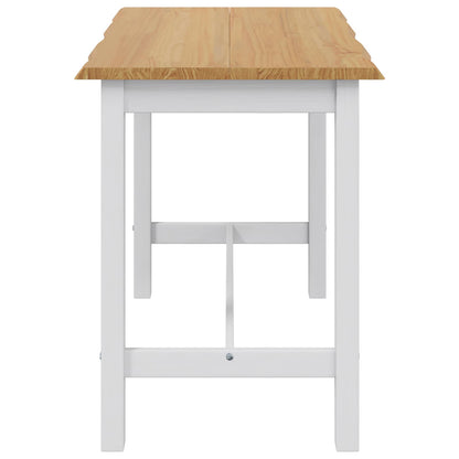 VidaXL High Bar Table EKAI White 112 x 70 x 91 cm Solid Pine Wood
