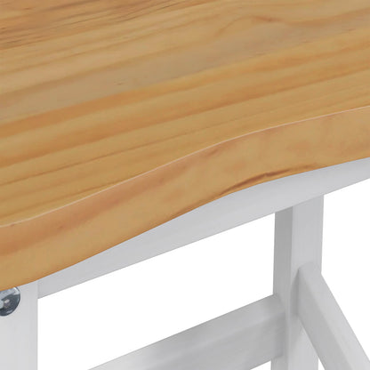 VidaXL High Bar Stool EKAI 2 pcs White 40 x 29 x 63 cm Solid Pine Wood