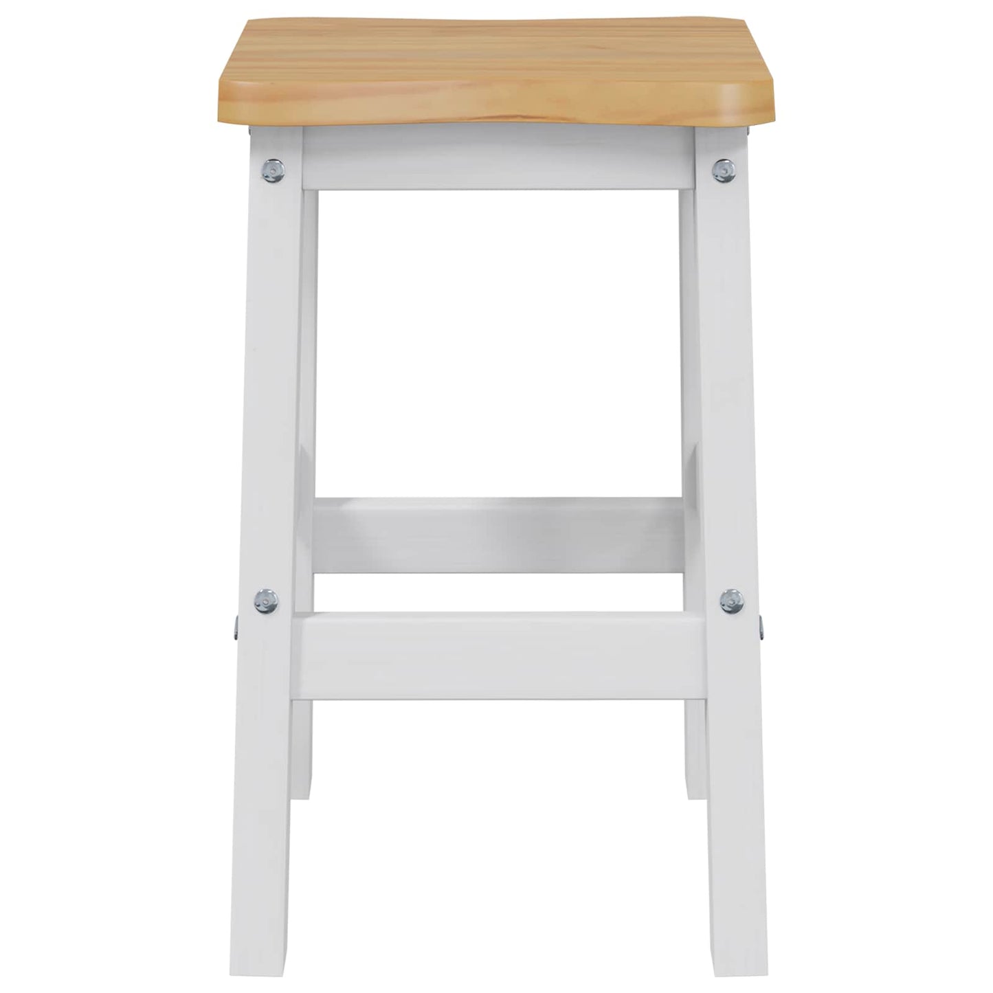VidaXL High Bar Stool EKAI 2 pcs White 40 x 29 x 63 cm Solid Pine Wood