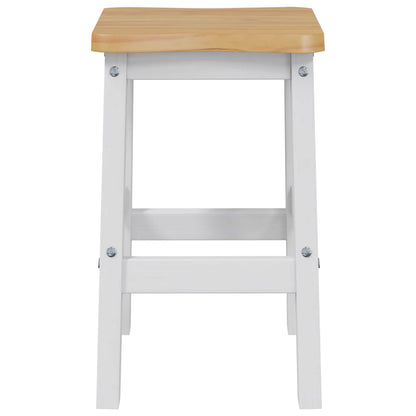 VidaXL High Bar Stool EKAI 2 pcs White 40 x 29 x 63 cm Solid Pine Wood