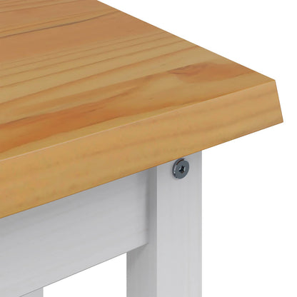 VidaXL Console Table EKAI White 112 x 35 x 76 cm Solid Pine Wood