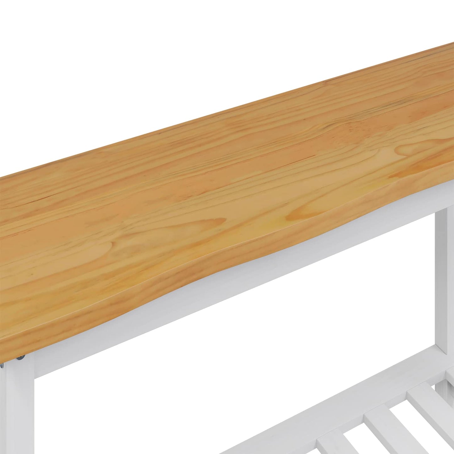 VidaXL Console Table EKAI White 112 x 35 x 76 cm Solid Pine Wood