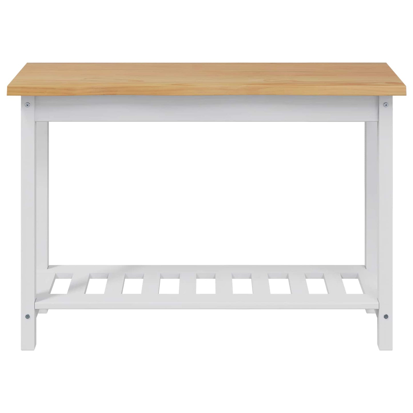 VidaXL Console Table EKAI White 112 x 35 x 76 cm Solid Pine Wood