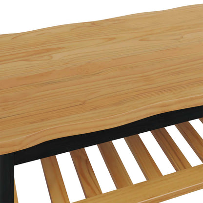 VidaXL Coffee Table EKAI Black 100 x 60 x 45.5 cm Solid Pine Wood