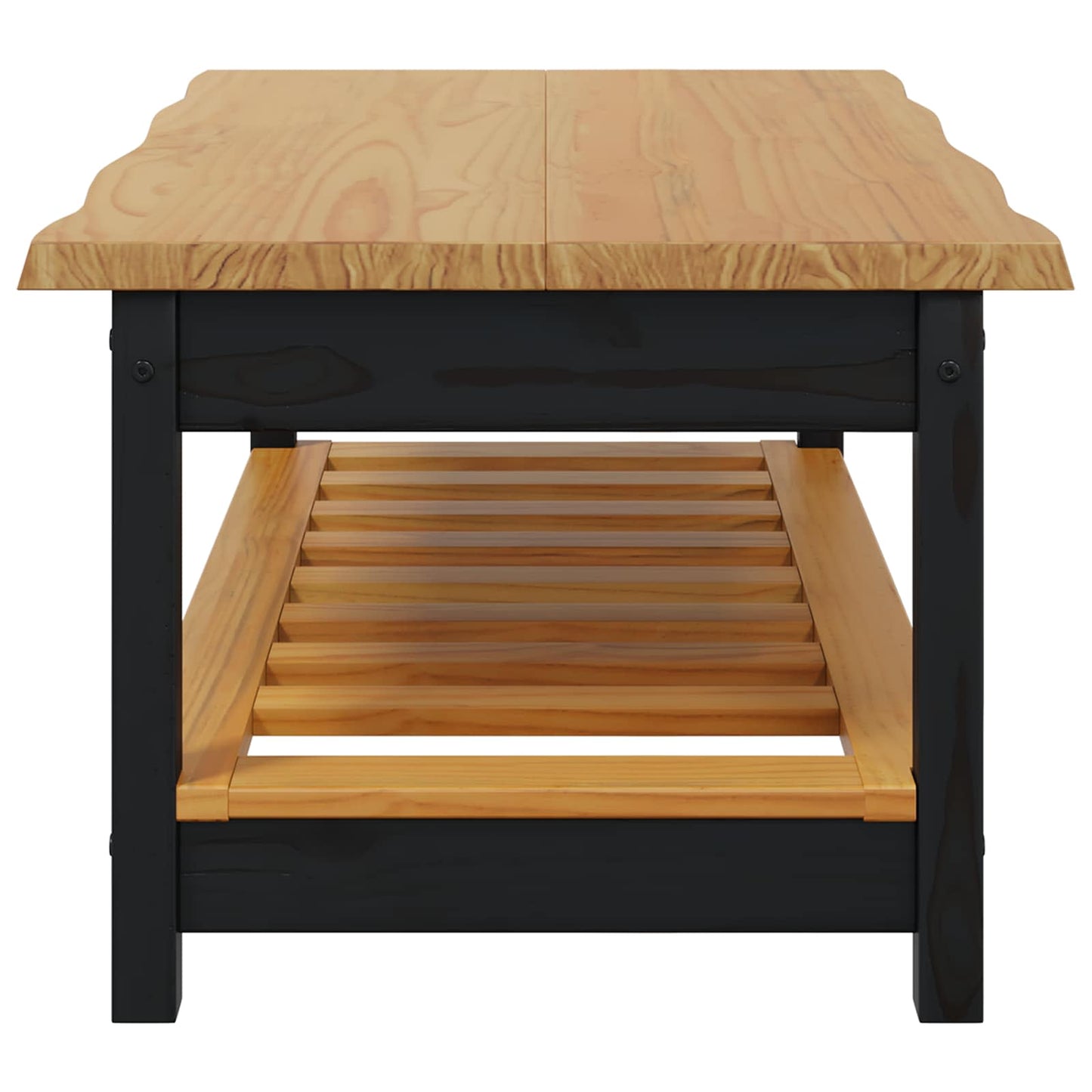 VidaXL Coffee Table EKAI Black 100 x 60 x 45.5 cm Solid Pine Wood