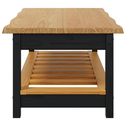 VidaXL Coffee Table EKAI Black 100 x 60 x 45.5 cm Solid Pine Wood