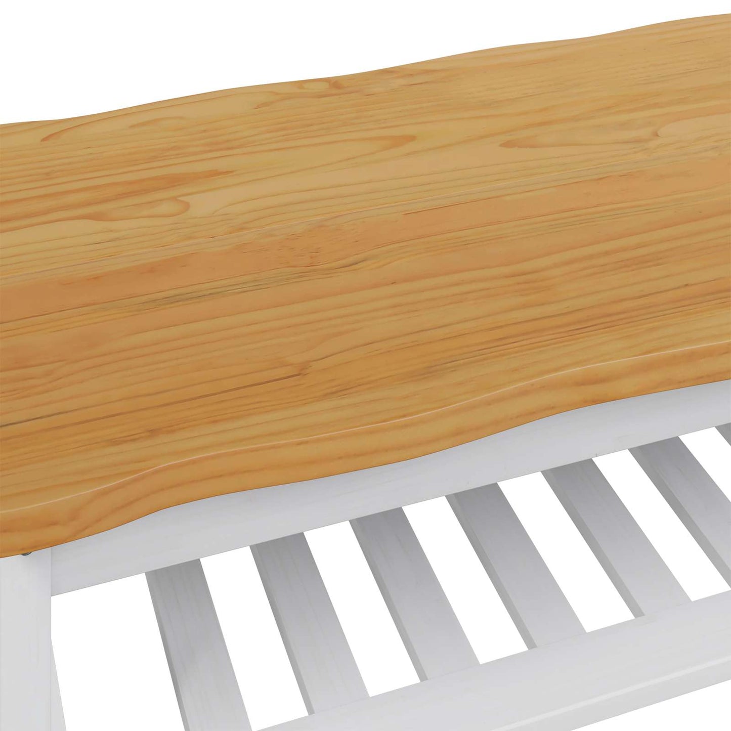 VidaXL Coffee Table EKAI White 100 x 60 x 45.5 cm Solid Pine Wood