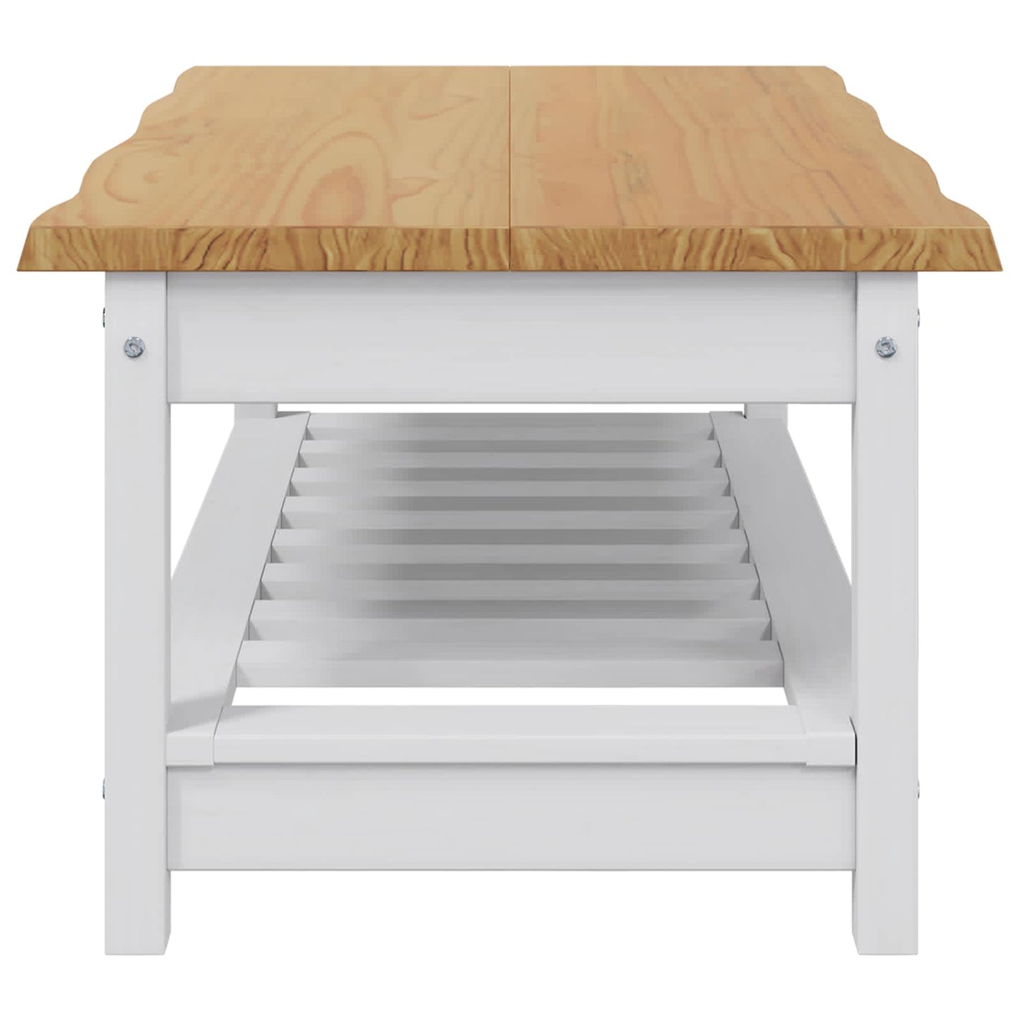 VidaXL Coffee Table EKAI White 100 x 60 x 45.5 cm Solid Pine Wood