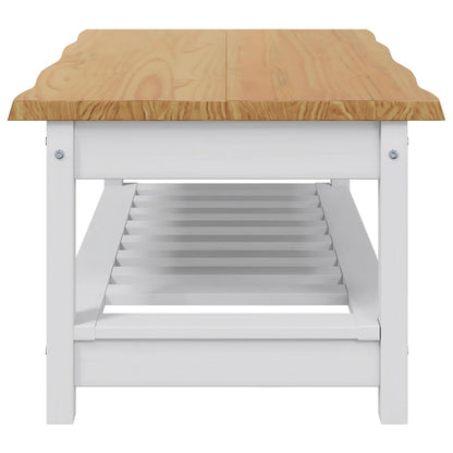 VidaXL Coffee Table EKAI White 100 x 60 x 45.5 cm Solid Pine Wood