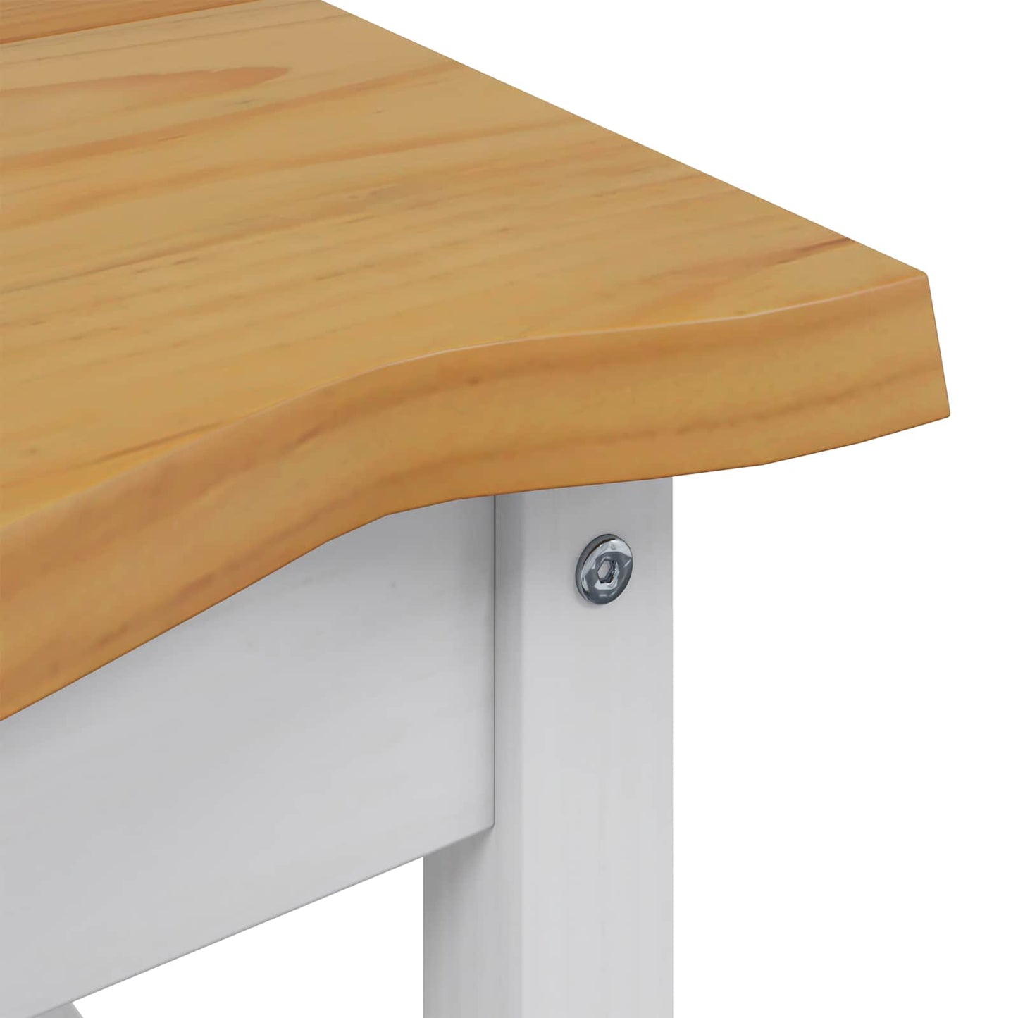 VidaXL Side Table EKAI White 50 x 50 x 45.5 cm Solid Pine Wood